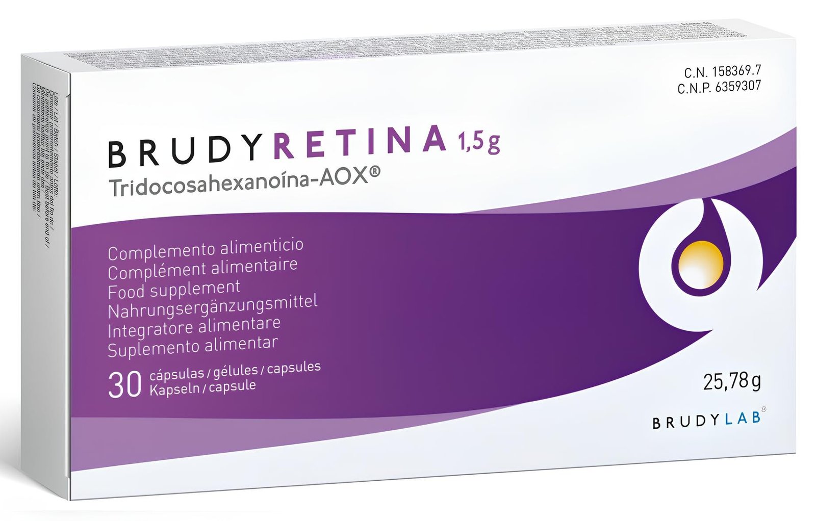 8470001583697 BRUDY RETINA HIGH RESOLUTION BRUDYLAB Retina1,5 30 Cap - Image 1